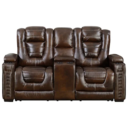 Power Reclining Loveseat with Powered Headrests